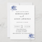 rustic dusty blue roses and other flowers kaart (Voorkant)