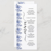 rustic dusty blue roses and other flowers menu (Voorkant / Achterkant)