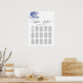 rustic dusty blue roses and other flowers poster (Keuken)