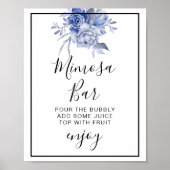 rustic dusty blue roses and other flowers poster (Voorkant)