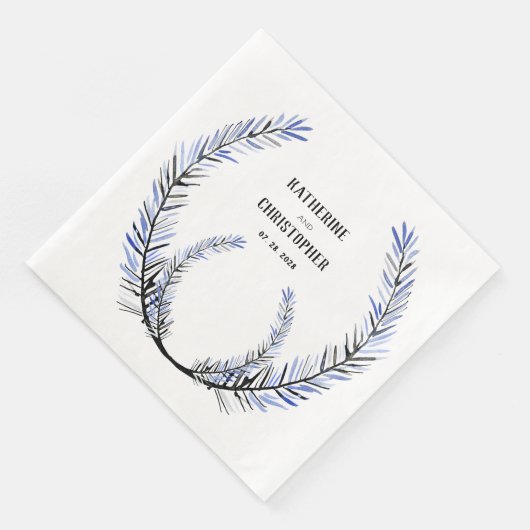 Rustic Dusty Blue Spruce Tree Stem Wreatcrest Servet (Hoek)