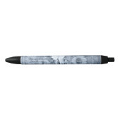 Rustic Dusty Blue Sunflower Bull Skull Zwarte Inkt Pen (Voorkant)