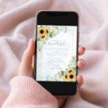 Rustic Dusty Blue Sunflower Floral Photo Weddensch Kaart<br><div class="desc">Creëer de perfecte huwelijksuitnodiging met dit stoffige blauwe zonnebloempitoor voor waterverf, met een super bloemetje, een lichtstoffige blauwe achtergrond en een handgeschreven script typografie. De rug van de uitnodiging toont uw favoriete foto van het verloving. De ontwerper van het contact voor de passende producten. Hartelijk dank voor uw steun aan...</div>