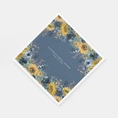 Rustic Dusty Blue Sunflowers Bridal Shower Servet (Hoek)