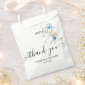 rustic dusty Blue watercolor flower bouquet Bedankzakje (Geknipt)