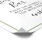 rustic dusty blue watercolor flowers & leaves poster (Hoek)