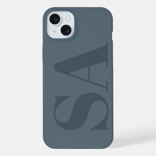 Rustic Dusty Blue Watercolor Minimal Contemporary iPhone Hoesje (Achterkant)