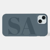 Rustic Dusty Blue Watercolor Minimal Contemporary iPhone Hoesje (Achterkant horizontaal)