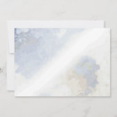 Rustic Dusty Blue Waterverf Floral Save The Date (Achterkant)