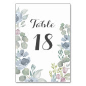 Rustic Dusty Blue Waterverf Floral Wedding Kaart (Voorkant)