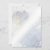 Rustic Dusty Blue Waterverf Floral Wedding Kaart (Achterkant)