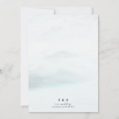 Rustic Dusty Blue Waterverf Wedding Rehearsal Kaart (Achterkant)