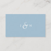 Rustic Dusty Blue Wedding Website Kaart invoegen (Achterkant)