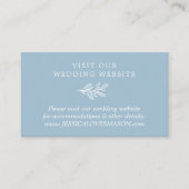 Rustic Dusty Blue Wedding Website Kaart invoegen (Voorkant)
