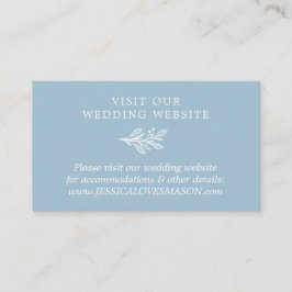 Rustic Dusty Blue Wedding Website Kaart invoegen