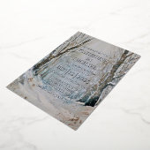 Rustic Dusty Blue Winter Forest Waterverf Wedding Folie Uitnodiging (Gedraaid)