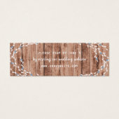 Rustic Dusty BlueBerry wreath trouwwebsite rsvp Mini Visitekaartjes (Voorkant)