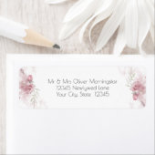 Rustic Dusty Pink Rose Floral Etiket (Insitu)