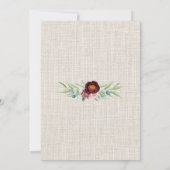Rustic Dusty Roos Boho waterverf Floral greenery Kaart (Achterkant)
