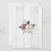 Rustic Dusty Roos Floral Bouquet Kaart (Achterkant)