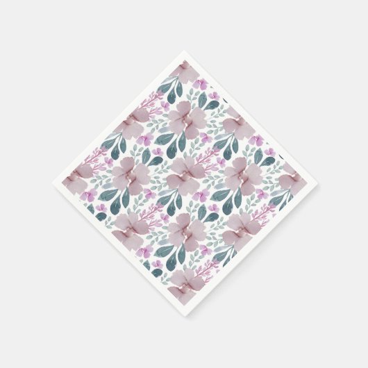 Rustic Dusty Roos Floral Greenery Servet (Hoek)