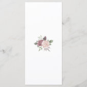 Rustic Dusty Roos Flower Bouquet Menu (Achterkant)