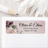 Rustic Dusty Roos Flowers Etiket (Insitu)