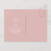 Rustic Dusty Roos Foliage Wedding Save the Date Uitnodiging Briefkaart (Achterkant)