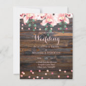 Rustic Dusty Roos Pink Floral Wedding (Voorkant)