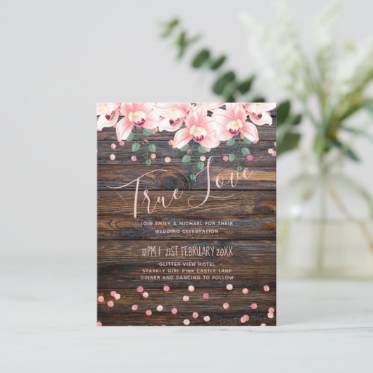 Rustic Dusty Roos Pink Floral Wedding (Staand voorkant)