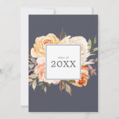 Rustic Earth Bloemen | Paarse Afstudeerfeest Kaart (Achterkant)