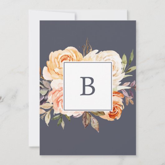 Rustic Earth Bloemen | Paarse Spaanse Nuestra Boda Kaart (Achterkant)