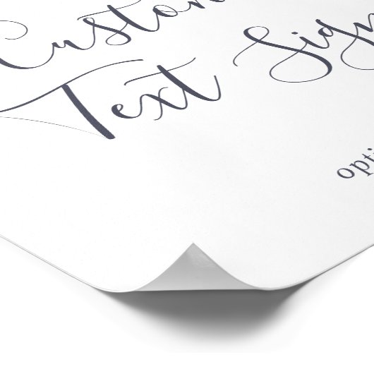 Rustic Earth Bloemen Tekst Bord Op Maat Poster (Hoek)