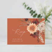 Rustic Earth & Champagne Bloemen w Maaltijd RSVP - (Staand voorkant)