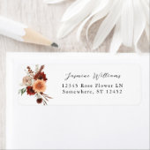 Rustic Earth & Champagne Florals Return Address La Etiket (Insitu)