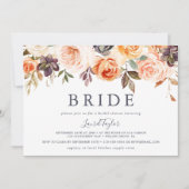 Rustic Earth Floral Horizontal Bride Vrijgezellenf Kaart (Voorkant)