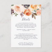 Rustic Earth Floral Wedding Details Enclosure Kaar Informatiekaartje (Voorkant)