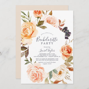 Rustic Earth Florals Bachelorette Kaart
