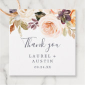 Rustic Earth Florals Dank je Bedankjes Labels (Voorkant)
