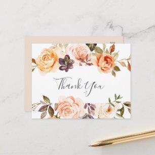 Rustic Earth Florals Dank u Briefkaart