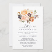 Rustic Earth Florals Laten we vieren Kaart (Voorkant)