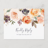 Rustic Earth Florals Menu Keuze RSVP-Briefkaart (Voorkant)