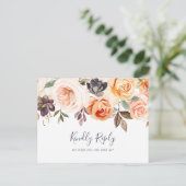 Rustic Earth Florals Menu Keuze RSVP-Briefkaart (Staand voorkant)