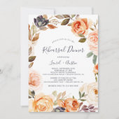 Rustic Earth Florals Rehearsal Dinner Kaart (Voorkant)