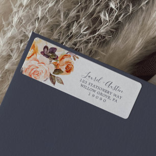 Rustic Earth Florals Return Address Label