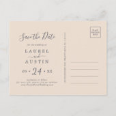 Rustic Earth Florals Save the Date Briefkaart (Achterkant)