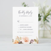 Rustic Earth Florals Song Request RSVP Card Kaartje (Staand voorkant)