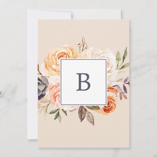 Rustic Earth Florals Spaans Nuestra Boda Kaart (Achterkant)