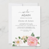 Rustic Earth Florals "We Do Again" Huwelijksbeloft Kaart (Voorkant)