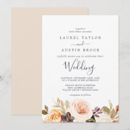 Rustic Earth Florals Wedding Kaart